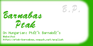 barnabas ptak business card